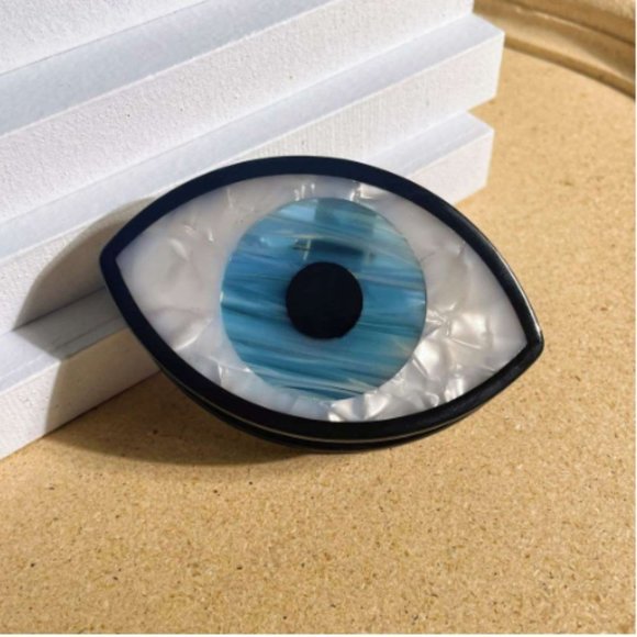 Free People Accessories - NEW Black Eye Evil Eye Marble Hair Claw Clip Accesory